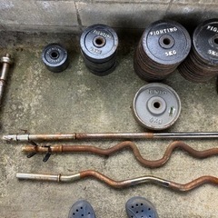 ダンベル　バーベル　プレートの画像