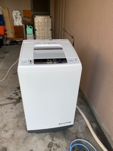 商談中　洗濯機　日立　白い約束7キロ