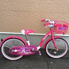 ディズニー自転車ミニーちゃん18インチ※補助輪あり！