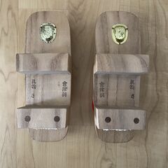 女性用下駄　会津桐　23センチ　未使用の画像