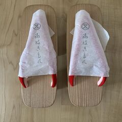 女性用下駄　会津桐　23センチ　未使用の画像