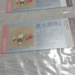 速水御舟展鑑賞券差し上げす。