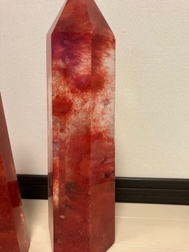 溶錬水晶、3本　パワーストーン、オブジェ