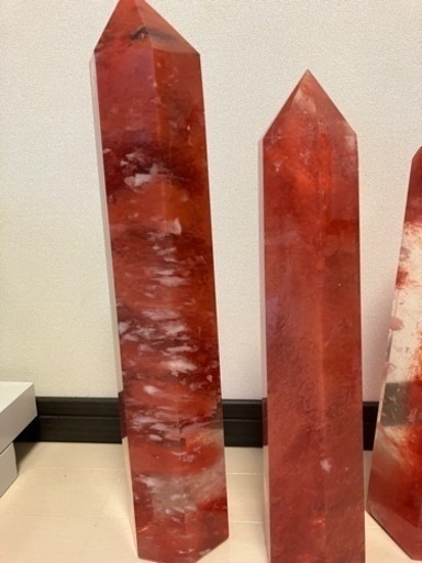溶錬水晶、3本　パワーストーン、オブジェ