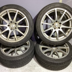 溝あり アルミホイール + 夏タイヤ 18000円⭐225/45ZR18 18×⒎5JJ⭐8