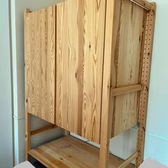 【交渉中】IKEA　IVAR　キャビネット付き（幅80✕高180...