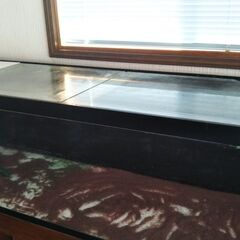 180センチ水槽・木製水槽台の画像
