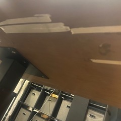 昇降式ダイニングテーブル　木製の画像