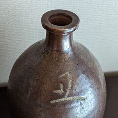 鶴首 徳利 花器 花瓶 酒器 一輪挿し 骨董 壺 備前！？信楽！？分かりませんの画像