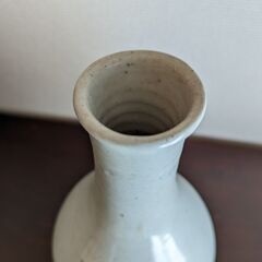 青絵 染付 花柄 鶴首 徳利 花器 花瓶 酒器 一輪挿し 骨董 壺 古伊万里！？伊万里！？かどうか分かりません【小】の画像