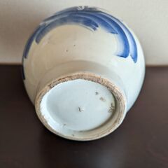 青絵 染付 花柄 鶴首 徳利 花器 花瓶 酒器 一輪挿し 骨董 壺 古伊万里！？伊万里！？かどうか分かりません【大】の画像