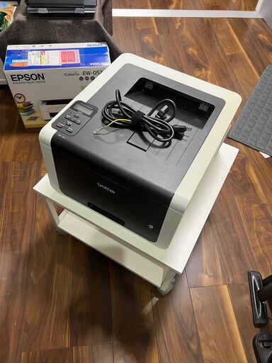 中古★ブラザー HL-3170CDW★カラーレーザープリンター★キャスター付台セット