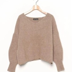 URBAN RESEARCHアーバンリサーチ【美品】ウールコクーンVネックニット●ベージュの画像
