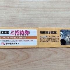 【ご招待券】箱根園水族館