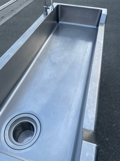 ☆中古品 ホシザキ業務用舟形シンク付コールドテーブル 台下冷蔵庫 RW-150SNC 2012年 1500ｘ600ｘ800ｍｍ 動作問題なし☆