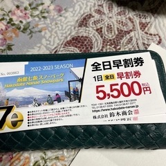 七飯スノーパーク　リフト、ゴンドラ1日券