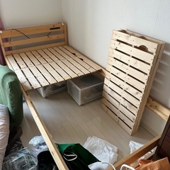 シングル　木製ベッド