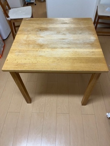 無印良品　無垢材　オーク材　ダイニングテーブル