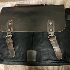 【新品未使用】バイク用　バッグ　大容量　牛革　黒色