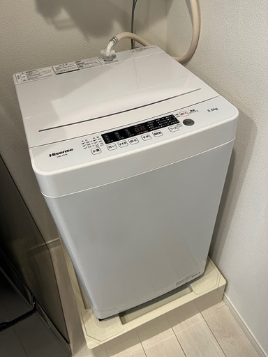 ハイセンス 全自動 洗濯機 5.5kg ホワイト HW-K55E 最短10分洗濯 真下排水