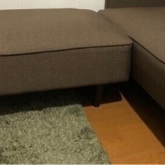 オットマン付き　カウチソファの画像