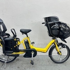 お子様入園の準備に　3人乗り電動自転車　ブリヂストンアンジェリーノ  20インチ　前後シート付き　お買い得