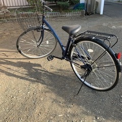 お話し中　神奈川県内お届け自転車27インチブルー系変速6段階ギア