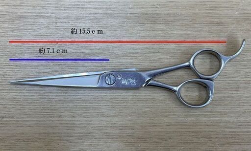 天洋 G シザー ケース付き 美容師 理容師 美容室 全長約15.5ｃｍ Tenyo ハサミ 現状品  札幌市手稲区