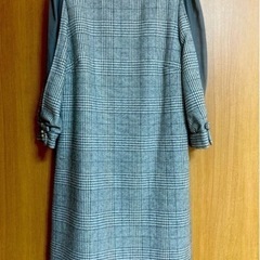 チェックグレーリボンワンピース