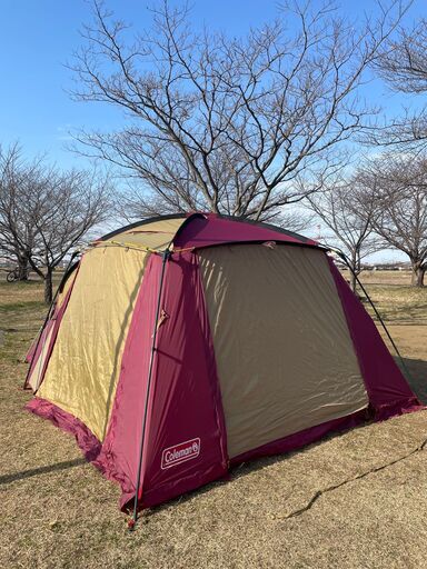 コールマン ラウンドスクリーン2ルームハウス バーガンディ