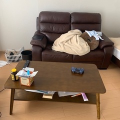 冷蔵庫、蛍光灯、食器棚、洗濯機、ソファー等の画像