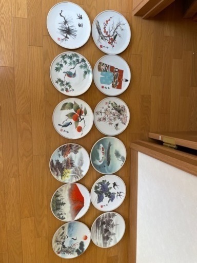 絵皿　トップアート　四季歳時記　