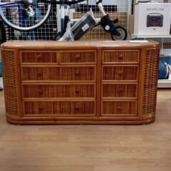 ★ジモティ割あり★  籐家具  W120×D39×H60 クリー...