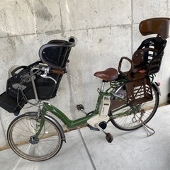 終了）電動自転車 ブリヂストン 3人乗り 前後子供乗せ