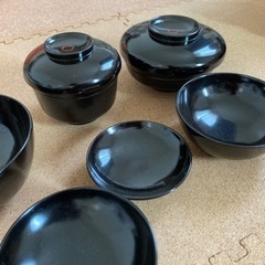 塗りの碗セット　5セットの画像