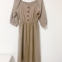 チュールレイヤードワンピ🍫Mサイズの画像