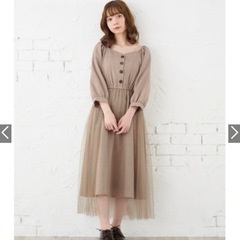 チュールレイヤードワンピ🍫Mサイズ