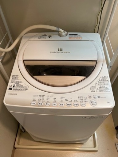 全自動洗濯機、6kg、TOSHIBA AWー6G2(W)