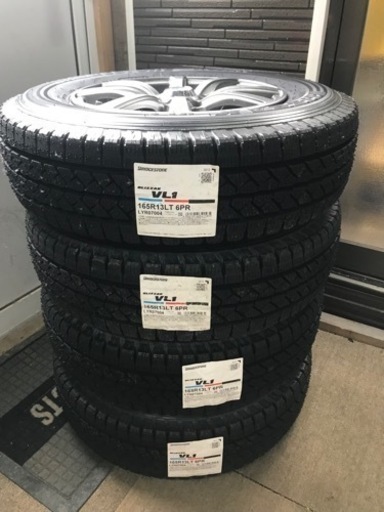 165R13 6PR 冬BS新品 アルミ中古