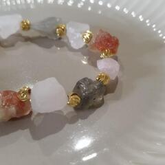 売約済み A235【ローズクォーツ×サンストーン×ラブラドライト】ジモティー特別価格❗の画像