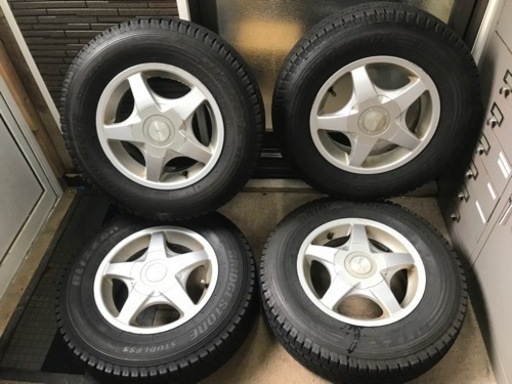 ②165R13 6PR 中古　アルミ付きスタッドレス