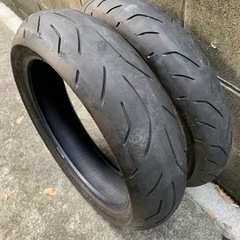 バイク　タイヤ　BATLAX TS100HR 中古　DUKE 