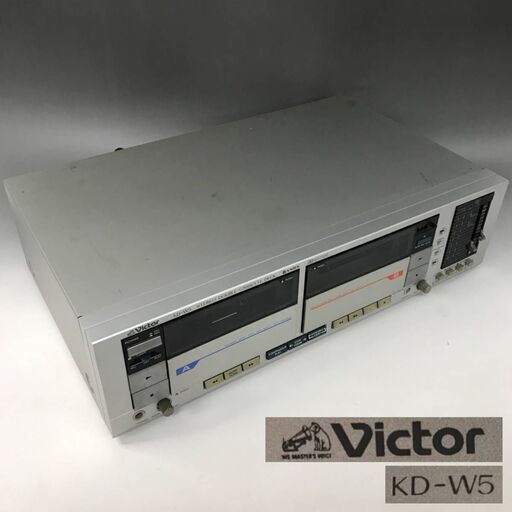 BF3/12　中古 ビクター Victor KD-5W カセットデッキ ダブル ステレオカセットデッキ ※再生・通電確認済 昭和レトロ