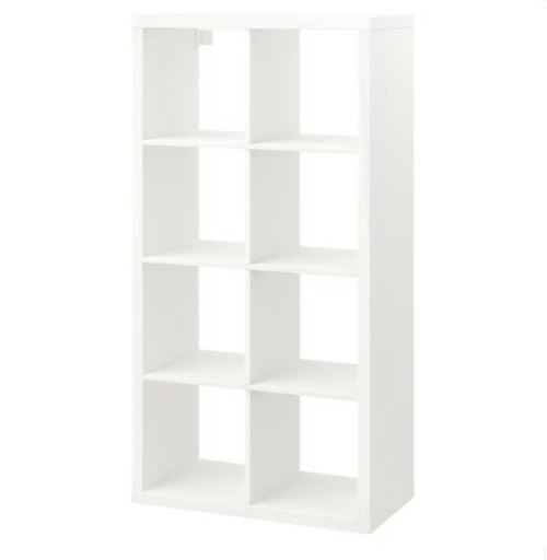 IKEA KALLAX カラックス白　グレーの仕切り箱付き　値引き交渉有り