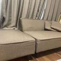 カウチソファ　オットマン付き！の画像