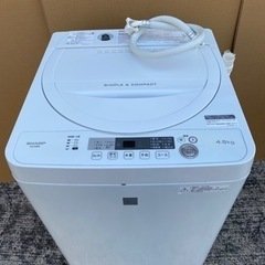 シャープ　洗濯機　ES-G4E5-KW 2018年製　4.5kg●E024W001