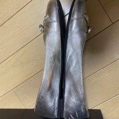 プラダ PRADA バレエシューズ フラットシューズ シルバー 37.5 春の画像