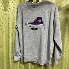 コンバース模様　裏起毛トレーナーLLサイズ
