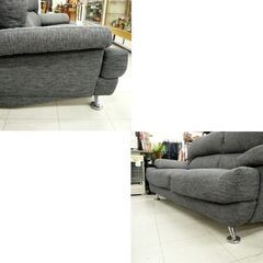 2人掛けソファー 2Pソファ ファブリック グレー系 幅183×奥行87×高