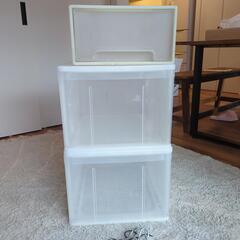 【無料】 無印良品 引き出し収納×1個、 衣装ケース ×2個の画像